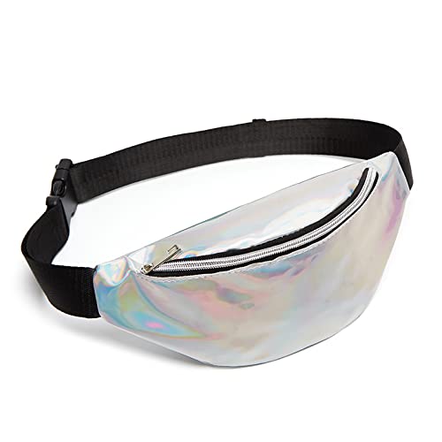 HASTHIP Waist Bag Ladies Outdoor Sports Lightweight Waist Bag for Running Silver HASTHIP Waist Bag Ladies Outdoor Sports Lightweight Waist Bag for Running Silver